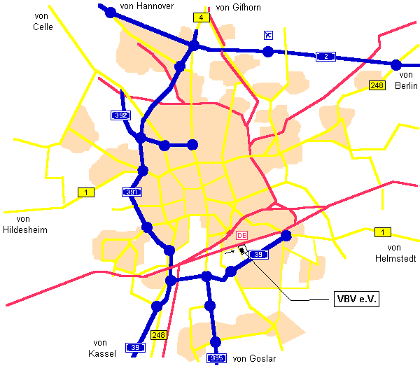 Stadtplan von Braunschweig